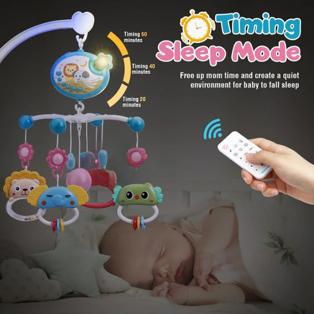 Baby mobile with lights and music on sale