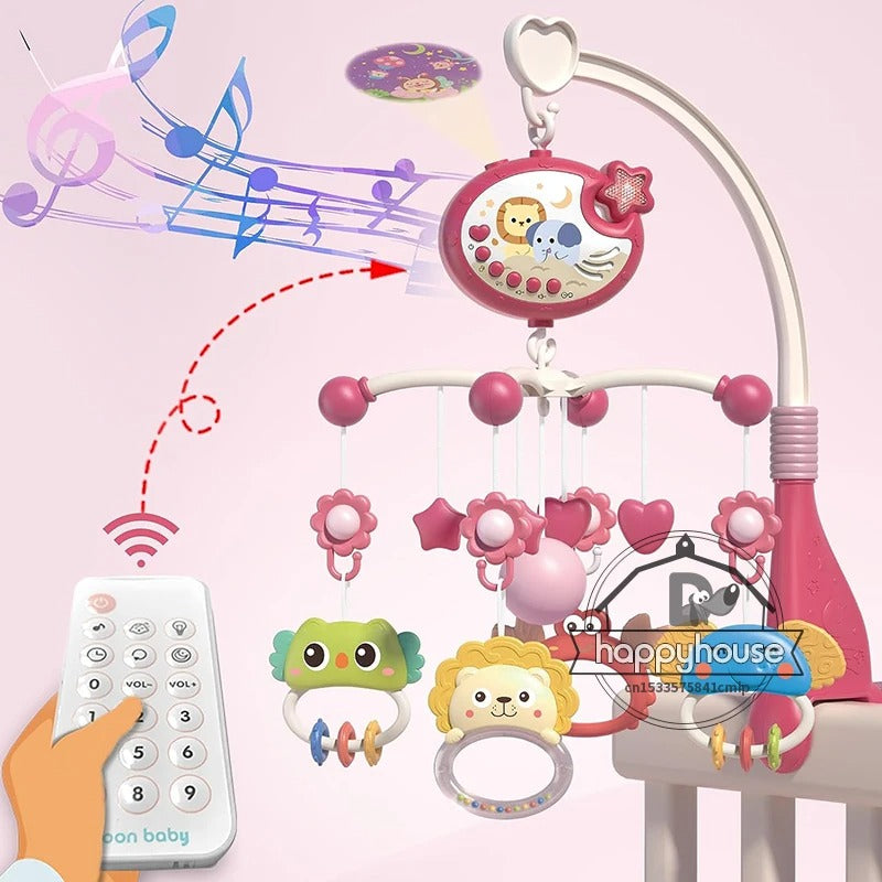 Musical Baby Crib Mobile with Lights Music Projection Remote Contr Babycotmobile UK