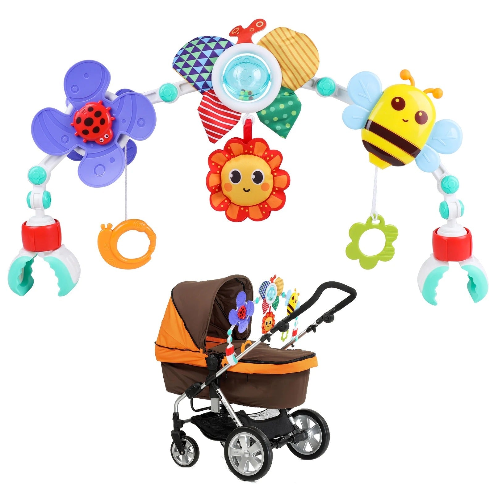 Foldable Baby Play Arch Crib Toy Hanging Mobile for Pram Babycotmobile UK