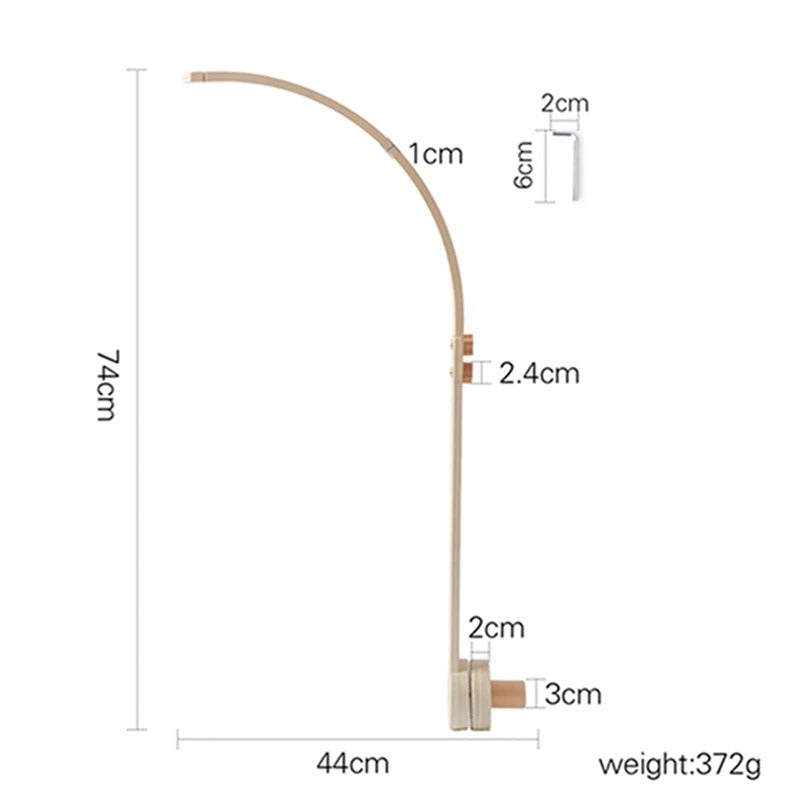 Arched Wooden Baby Mobile Hanger – Crib Mobile Arm for Nursery Decor & Baby Cribs