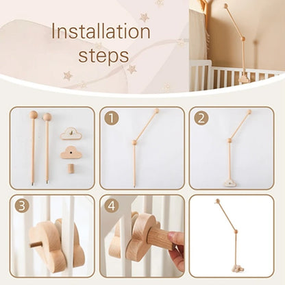 Wooden Baby Mobile Hanger, Baby Crib Mobile Arm