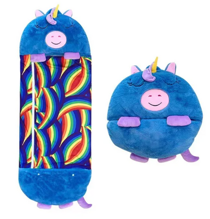 Kids Sleeping Bag with Pillow, Children's Animal Sleep Sack Boys Girls Cartoon Plush Doll Baby Pillow