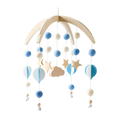 Adorable Cloud Baby Crib Mobile with Rattles - Toys for 0-12 Months