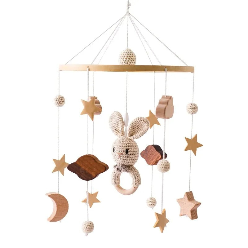 Zoo-Themed Baby Crib Mobile with Rattles - Toys for 0-12 Months