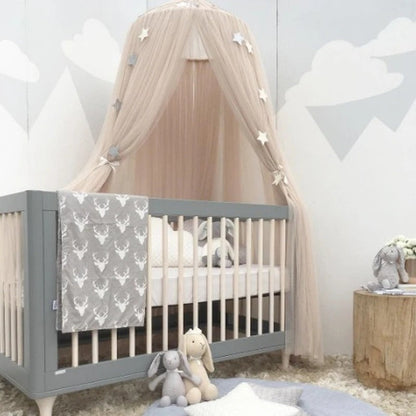 Mosquito Net Hanging Tent Star Decoration Baby Bed Crib Canopy Tulle Curtains for Bedroom Play House