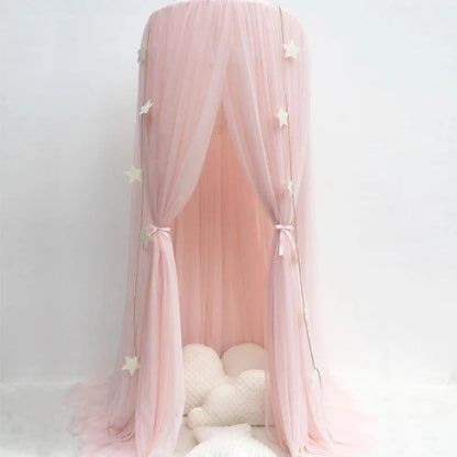 Mosquito Net Hanging Tent Star Decoration Baby Bed Crib Canopy Tulle Curtains for Bedroom Play House