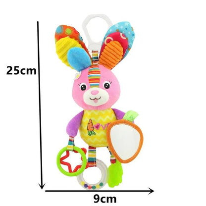 Newborn Animal Rattle Toys - Stroller Bells and Grab Training Dolls