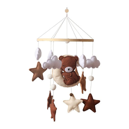 Baby Bear Crib Mobile Rattles Soft Felt Cartoon