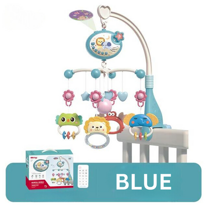 Baby Crib Mobile with Lights, Music, and Projection for Infants 0-6 Months