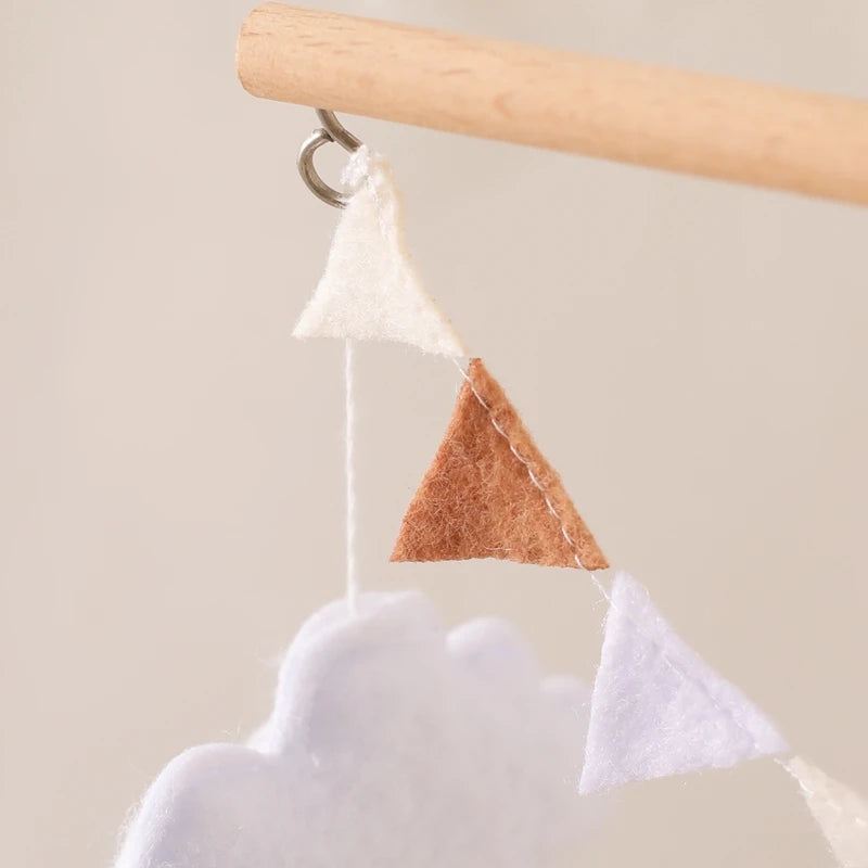 Hot Air Balloon Baby Mobile – Soft Felt Wooden Cot Mobile