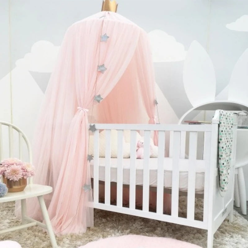 Mosquito Net Hanging Tent Star Decoration Baby Bed Crib Canopy Tulle Curtains for Bedroom Play House