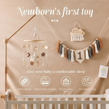 Handmade Star Baby Mobile Toy for Crib