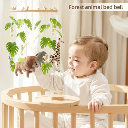 Cartoon Felt Forest Animal Rattle Toy, Baby Nursery Mobile For Newbaby