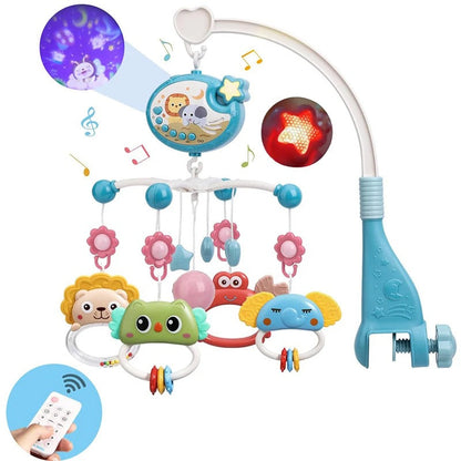 Baby Crib Mobile with Lights, Music, and Projection for Infants 0-6 Months