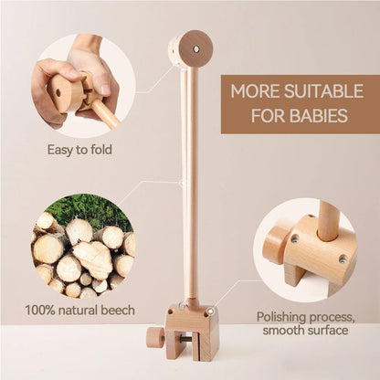 Adjustable Wooden Baby Mobile Hanger – Perfect for Cribs & Nursery Decor