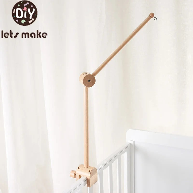 Adjustable Wooden Baby Mobile Hanger – Perfect for Cribs & Nursery Decor