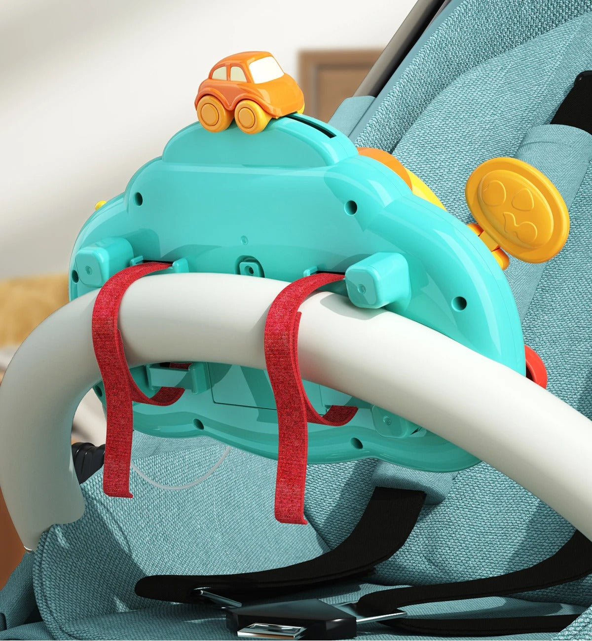 Electric Baby Driving Toy - Simulated Car Copilot Steering Wheel for Stroller