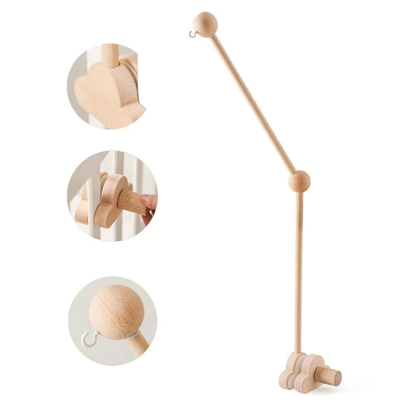 Wooden Baby Mobile Hanger, Baby Crib Mobile Arm